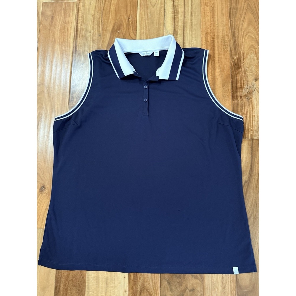 Lady Hagen Pique Rib Trim Sleeveless‎ Golf Polo XXL
